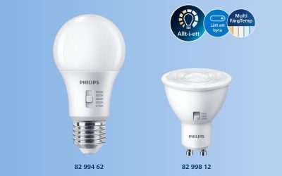 Philips CorePro E27 och GU10 med ställbar färgtemperatur